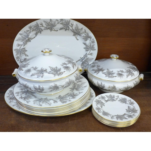 694 - Wedgwood Ashford dinnerwares, two oval serving plates, two vegetable dishes and covers and dinner pl... 