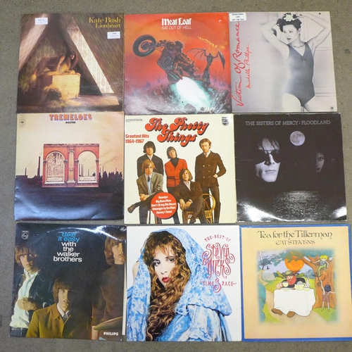 704 - Sixteen LP records including Kate Bush, Meatloaf, Stevie Nicks