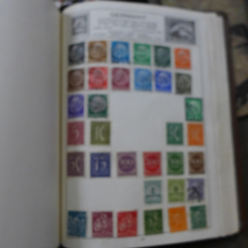 725 - World stamps; typical three generation family stamp collection housed in several albums including tw... 