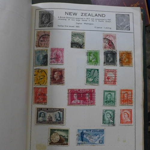 725 - World stamps; typical three generation family stamp collection housed in several albums including tw... 