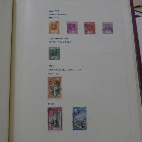 725 - World stamps; typical three generation family stamp collection housed in several albums including tw... 