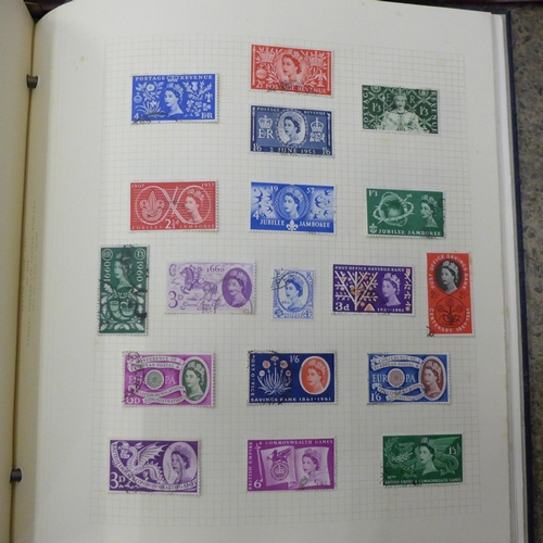 736 - Stamps; seven GB stamp and first day cover albums and contents