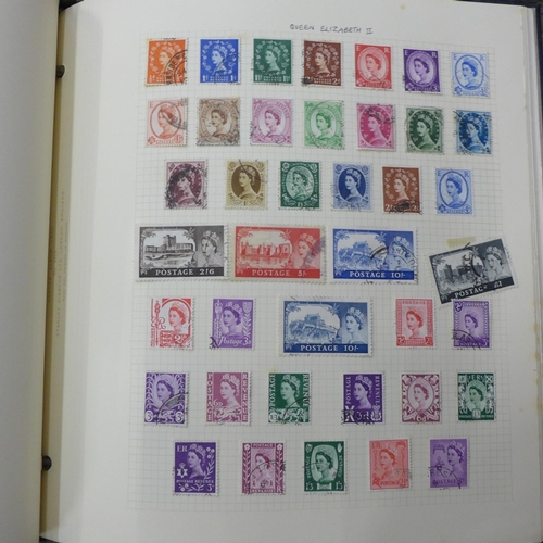 736 - Stamps; seven GB stamp and first day cover albums and contents