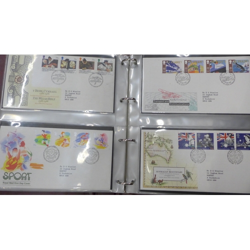 736 - Stamps; seven GB stamp and first day cover albums and contents