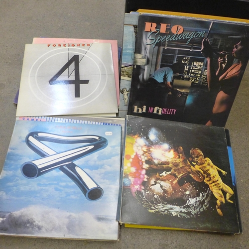 744 - A case of approximately 25 prog rock LP records including Yes and Genesis