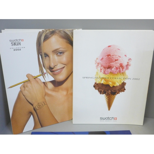 769 - Swatch promotional brochures in a Paul Smith box, duplications of Spring/Summer 2002 and James Bond ... 