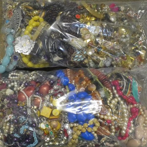 771 - Two bags of costume jewellery