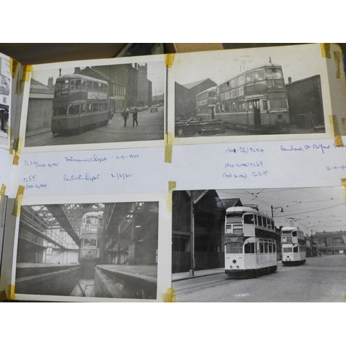 772 - A collection of tram related vintage postcards, photographs, etc.