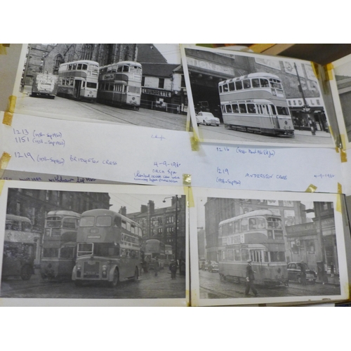 772 - A collection of tram related vintage postcards, photographs, etc.