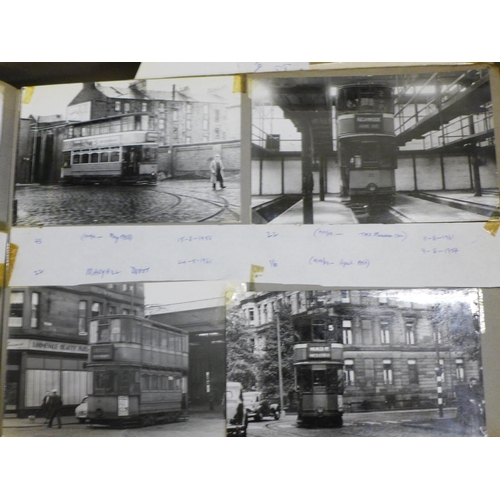 772 - A collection of tram related vintage postcards, photographs, etc.