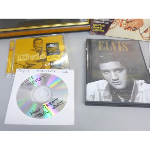 783 - Elvis Presley collectables including a mounted limited edition original film cell with certificate o... 