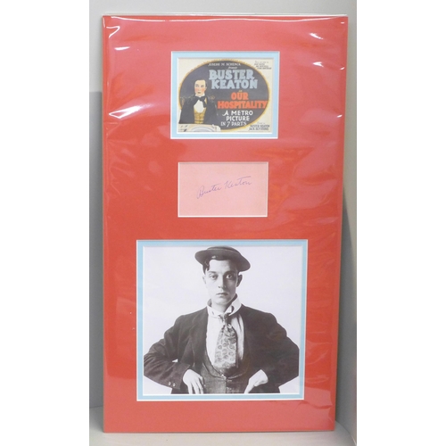 792D - A Buster Keaton signed display