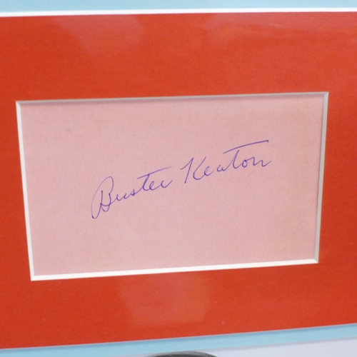 792D - A Buster Keaton signed display