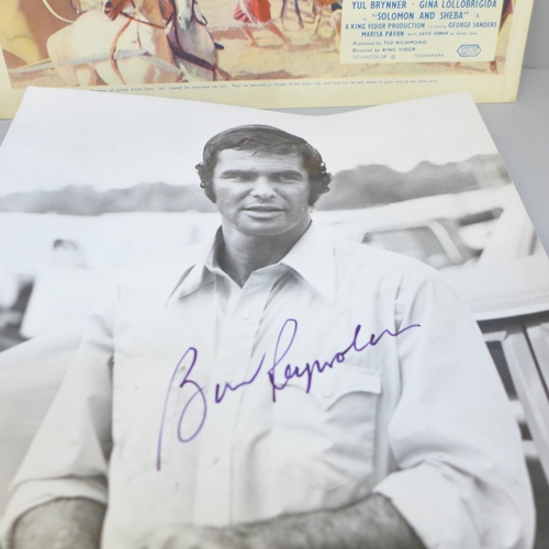 792J - Autographed and facsimile autographed photographs, lobby cards of Roy Rogers, Burt Reynolds, Robert ... 