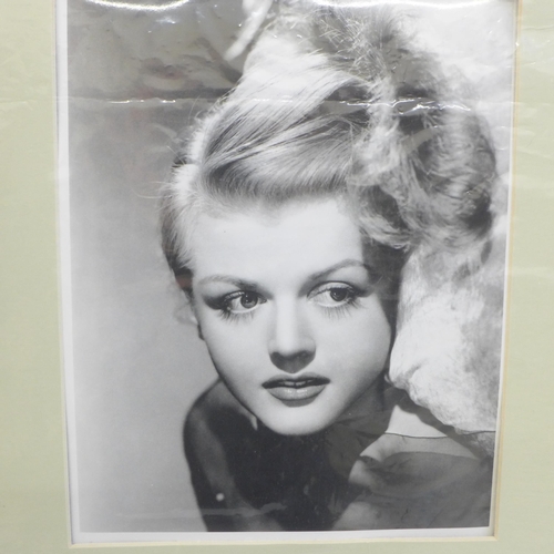 792K - Film star autographs; Angela Lansbury signed display and Sophia Loren signed display