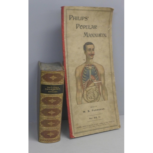 794 - Philips' Popular Mannikin and one volume, Deschanel's Natural Philosophy, 1903