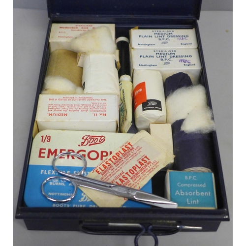 798 - A Boots Co. Motorist's First Aid case and contents