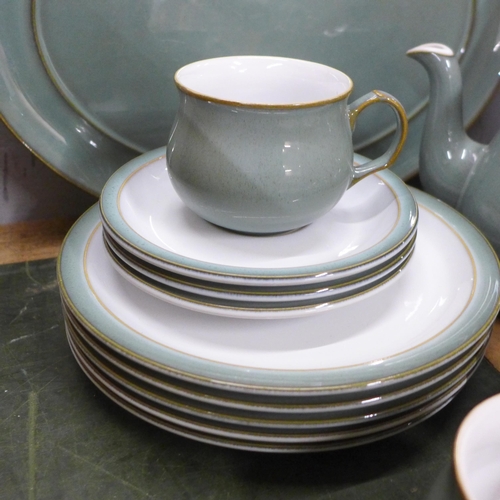 804 - Denby Regency Green part tea set and five small plates **PLEASE NOTE THIS LOT IS NOT ELIGIBLE FOR PO... 