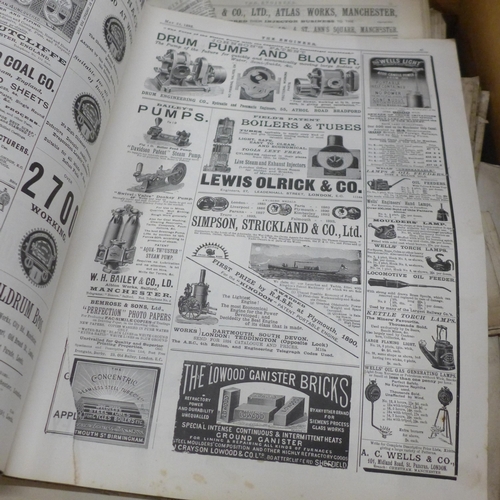 805 - A collection of thirty-five 19th Century Engineer newspapers