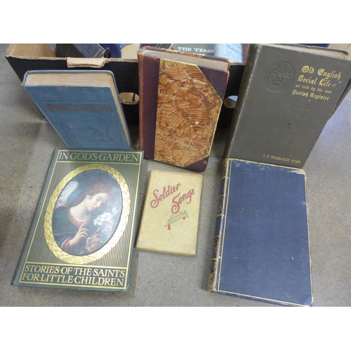 809 - A collection of 1800s/1900s books, all religious, including Holy Living and Dying, The History of Ch... 