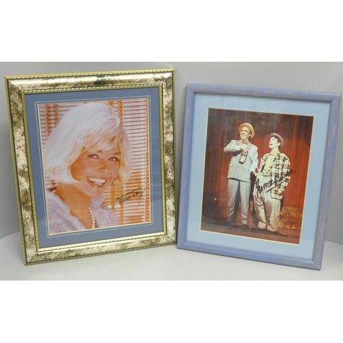 817 - Two autographed photographs; Doris Day and Norman Wisdom