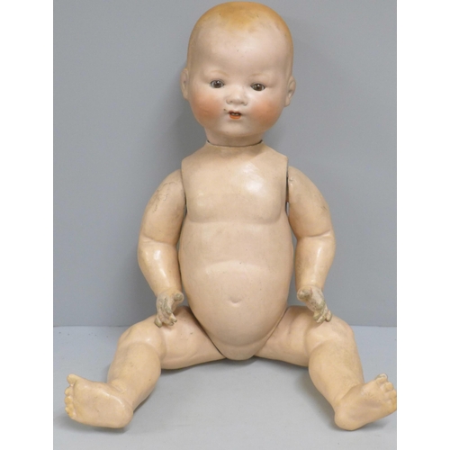 818 - An Armand Marseille bisque head doll, 351