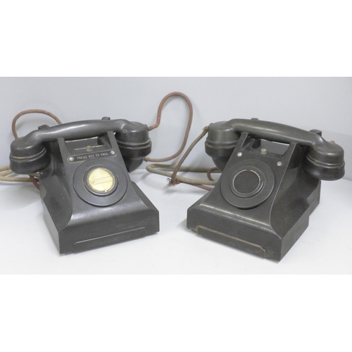 823 - Two Bakelite extension telephones