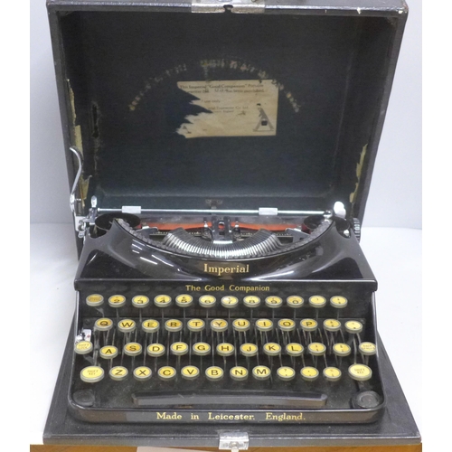 836 - A cased Imperial typewriter