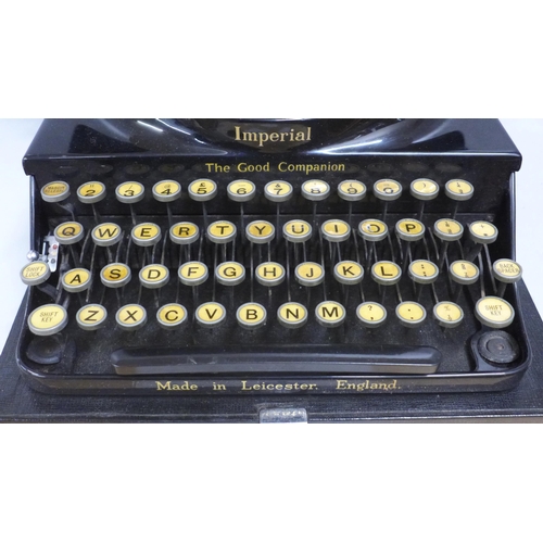 836 - A cased Imperial typewriter