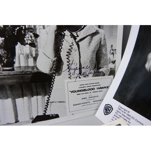 842 - Autographed lobby cards; Gregory Peck, Gene Barry, Suzanne Pleshette, Greg Morris, a/f, Joel Schumac... 