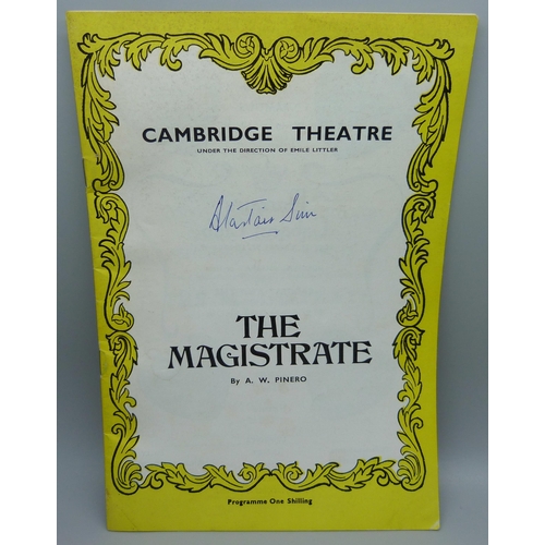 844 - A signed theatre programme, Alistair Sim