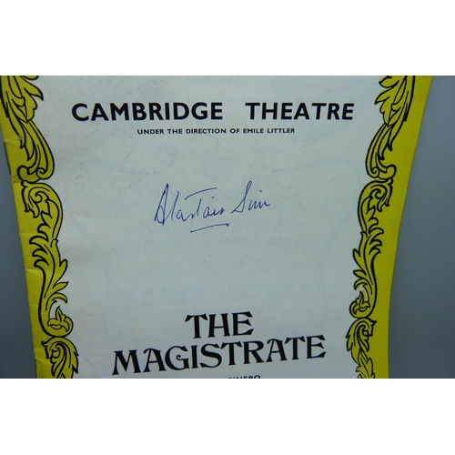 844 - A signed theatre programme, Alistair Sim