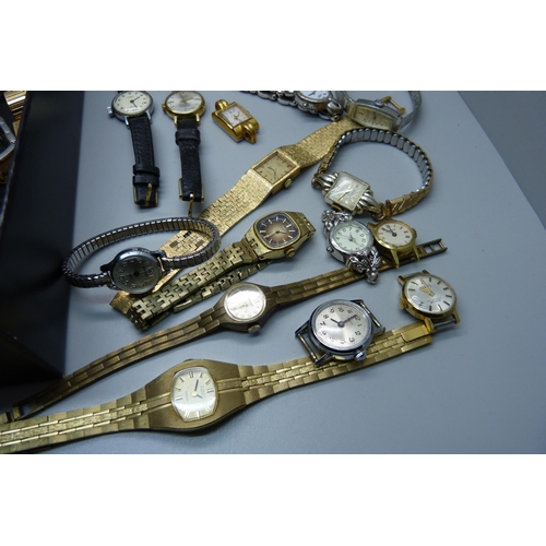 889 - A collection of lady's wristwatches