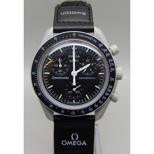 906A - A Swatch Omega Bioceramic MoonSwatch Mission to the Moon wristwatch, boxed