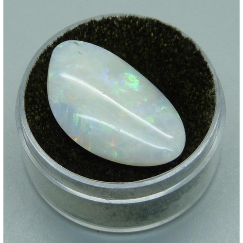 953 - An unmounted opal, 1.7g, length 23mm