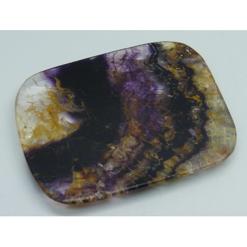 954 - An unmounted Blue John piece, 40mm x 49mm, 23.1g