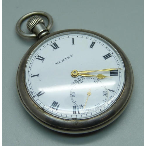 961 - A Vertex silver pocket watch