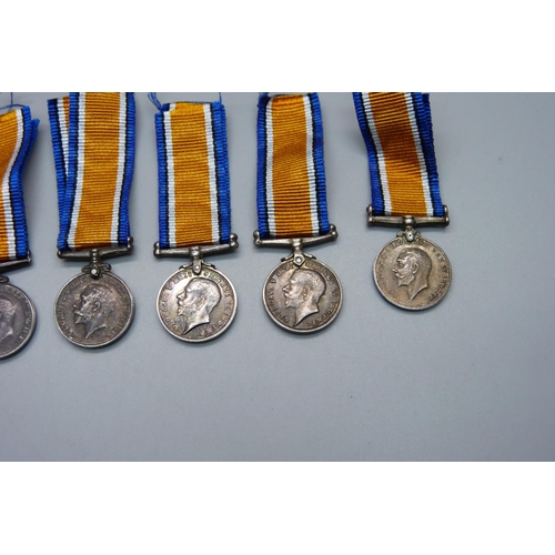 991 - Seven British War medal miniatures