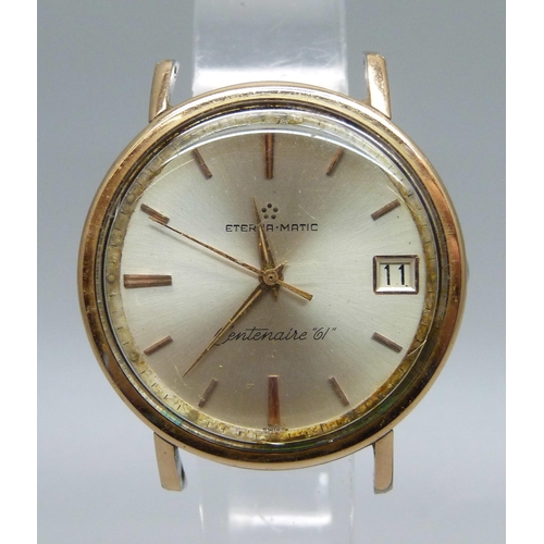 995 - A gentleman's Eterna-Matic Centenaire '61' wristwatch, 34mm case