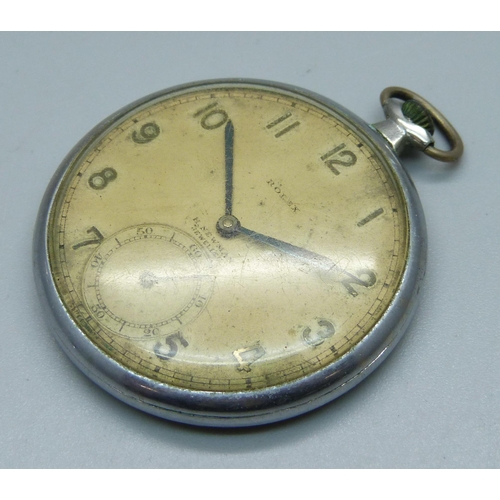 996 - A Rolex pocket watch, the dial also marked H. Newman Jeweller