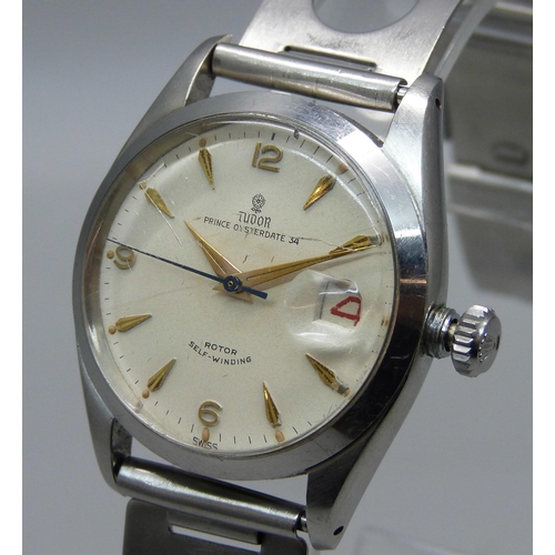 998 - A gentleman's Tudor Prince Oysterdate 34 wristwatch