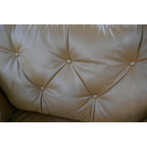 1461 - A tan leather Hoxton love seat, RRP £1539