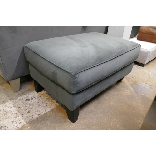 1512 - A charcoal velvet footstool RRP £459