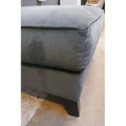 1512 - A charcoal velvet footstool RRP £459