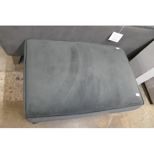 1512 - A charcoal velvet footstool RRP £459