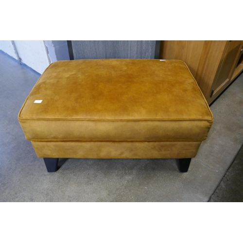 1528 - A turmeric velvet footstool RRP £459