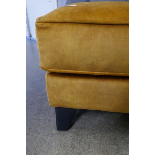 1528 - A turmeric velvet footstool RRP £459