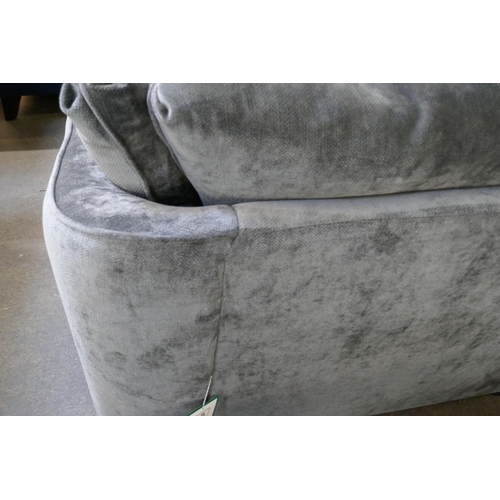 1529 - A Barker & Stonehouse pewter velvet corner sofa RRP £3195