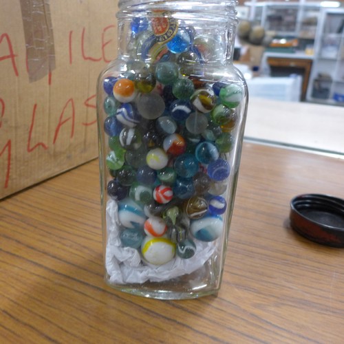 809B - A collection of vintage toys and games, a globe and marbles - some marbles chipped and playworn **PL... 