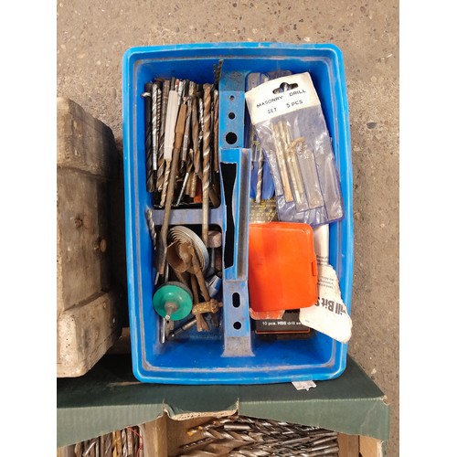 2239 - 3 boxes of assorted hand tools including woodworking tools set squares sprit levels etc